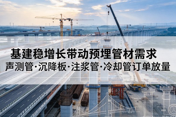 文安基建稳增长带动预埋监测管材需求，声测管、沉降板、注浆管订单持续放量