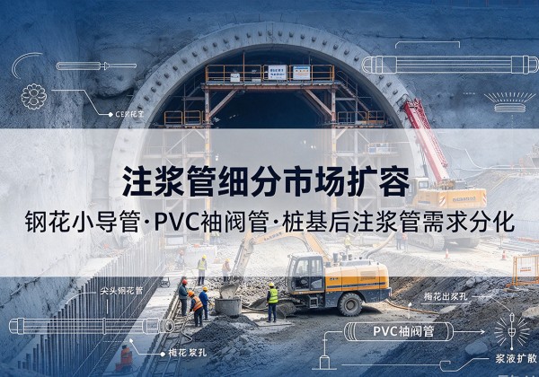 文安注浆管细分市场扩容，隧道钢花小导管、PVC 袖阀管、桩基后注浆管需求分化